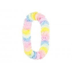 Hawajski naszyjnik z kwiatów - pastelowy - 1,2m