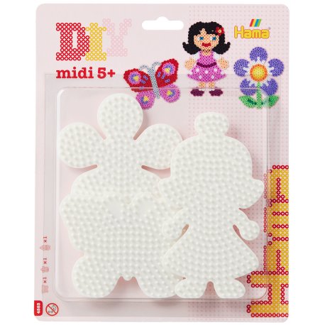 Hama 4583 - zestaw trzech podkładek - Motyl, kwiatek i laleczka