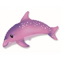 Balon foliowy Słodki Delfin (Różowy) - 24 cale