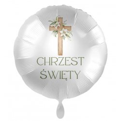 Elegancki Balon na Chrzest Święty - 45 cm