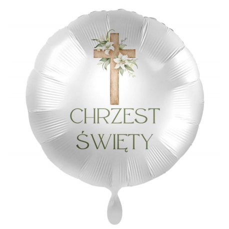 Elegancki Balon na Chrzest Święty - 45 cm