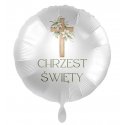 Elegancki Balon na Chrzest Święty - 45 cm
