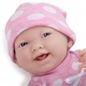 Lalka La Newborn, dziewczynka w różowym ubranku w grochy