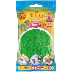Hama 207-37 - Kolor NEON ZIELONY - 1000 koralików