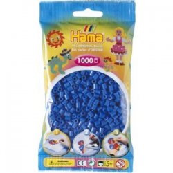 Hama 207-09 - niebieskie koraliki - 1000 szt