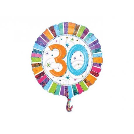 Balon urodzinowy z helem - 30te urodziny