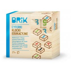 Cyferki BRIK- klocki edukacyjne (Drewniane Klocki)