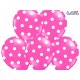 Balon lateksowy 30 cm - Kropki pastel hot pink