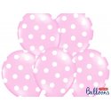 Balon lateksowy 30 cm - Kropki pastel baby pink