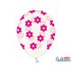 Balon lateksowy 30cm, Kwiatki - Crystal Clear