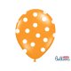Balon lateksowy 30 cm - Kropki pastel orange