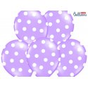 Balon lateksowy 30 cm - Kropki pastel lavender blue