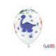 Balon lateksowy 30cm - Dinozaury, Pastel White