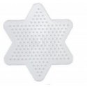 Hama 270 - biała podkładka mała gwiazda - koraliki midi