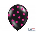 Balon lateksowy 30 cm - Kropki pastel black