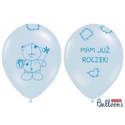 Balon 30 cm Mam już roczek - lateksowy, niebieski