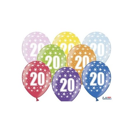 Balon 30cm Dwudziestka - lateksowy, różne kolory