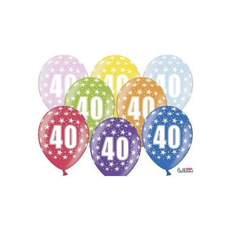 Balon 30cm Czterdziestka - lateksowy, różne kolory