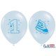 Balon 30 cm Trampek na 1 urodziny - lateksowy, niebieski