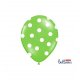 Balon lateksowy 30 cm - Kropki pastel lime green