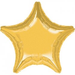 Balon foliowy złota gwiazda 18" 