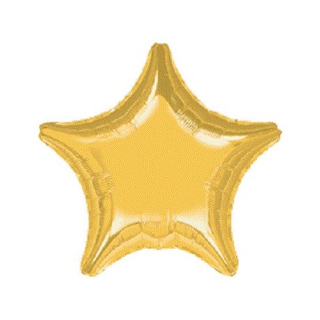 Balon foliowy złota gwiazda 18" 