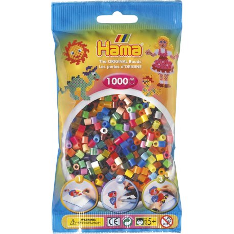 Hama 207-68 - Mix kolorów - 1000szt koraliki midi
