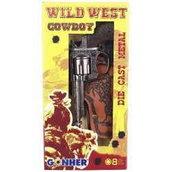 COWBOY METALOWY REWOLWER + KABURA GONHER 201/0