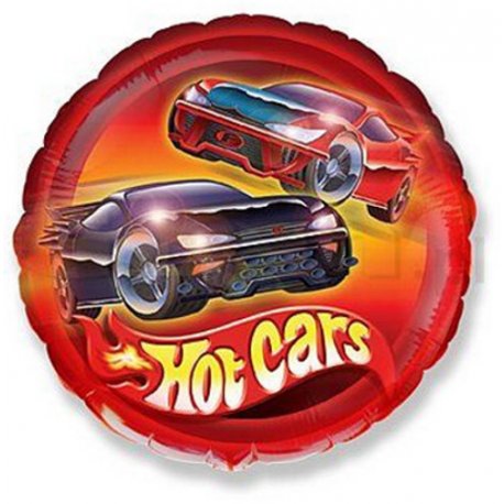 Balon foliowy 18" FX - "Samochody Hot Cars" (okrągły) 46 cm