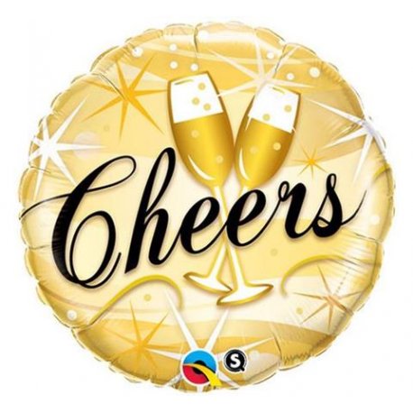 Balon foliowy 18" Cheers, kieliszki do szampana