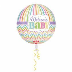 Welcome BABY Balon Orbz - 38 cm x 40 cm