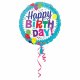  Balon "Happy Birthday" okrągły w baloniki - 43 cm