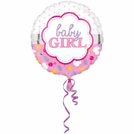 Balon Narodziny Dziecka Baby Girl - dla dziewczynki - Koala 43 cm