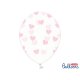 Balon lateksowy Crystal Clear 30 cm - Jasnoróżowe Serduszka