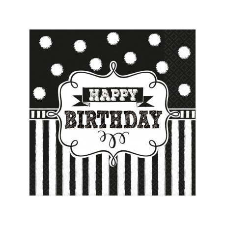 Serwetki "Happy Birthday" - 16 sztuk 25x25cm 