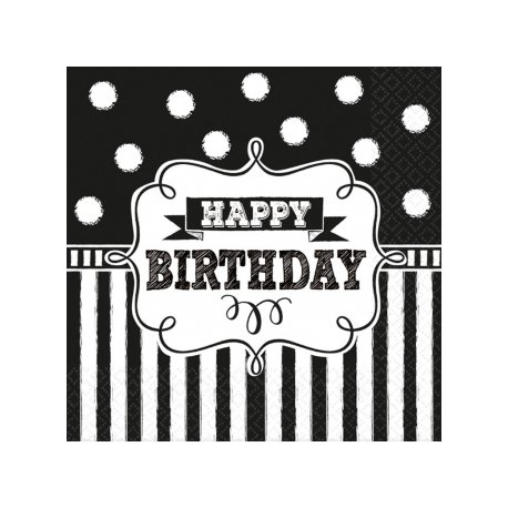 Serwetki "Happy Birthday" - 16 sztuk 25x25cm 