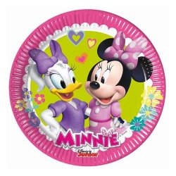  Talerzyki papierowe "Minnie Happy Helpers" 8 szt., 20 cm