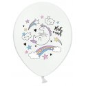 Balon lateksowy 30 cm - Jednorożec Unicorn Pastel Pure White