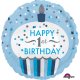 Balon foliowy 18" 1st Birthday Cupcake Boy, niebieski