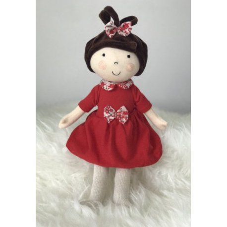 Lalka Hania - Szatynka w czerwonej sukience