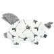 Poduszka Sleepy Pig - Boho royal arrows, grey - La Millou