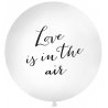 Love is in the Air - biały balon Gigant z czarnym napisem - 100 cm