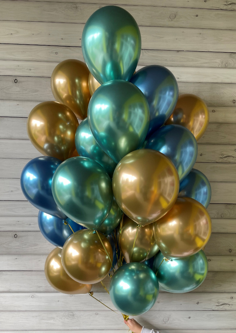 Bukiet z balonów chromowanych - Shiny