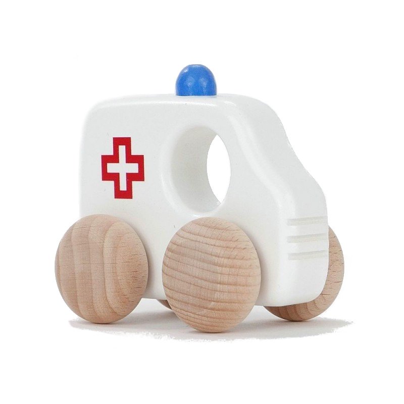 Drewniana zabawka - Samochodzik - Ambulans - Bajo 44330