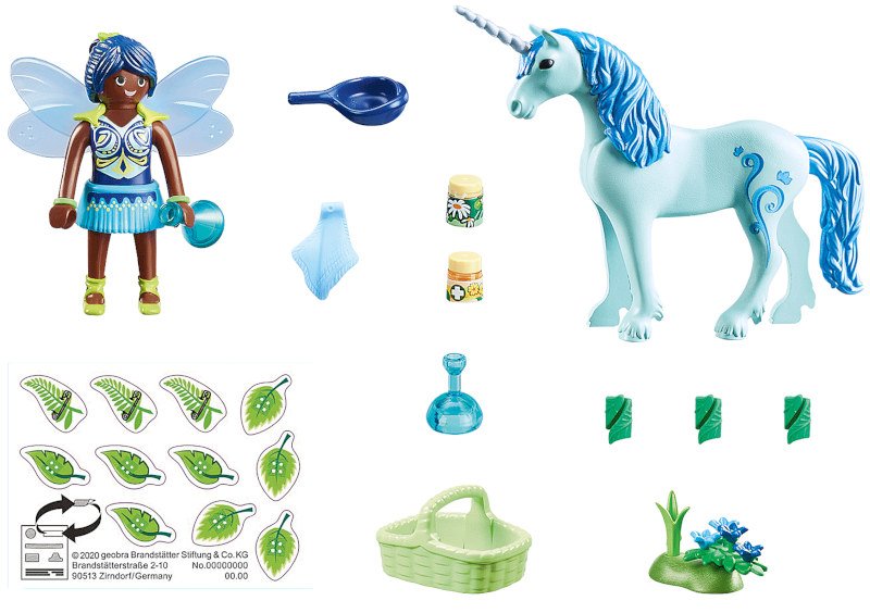 Playmobil 70656 - Wróżka uzdrawiająca jednorożca - lista elementów w zestawie