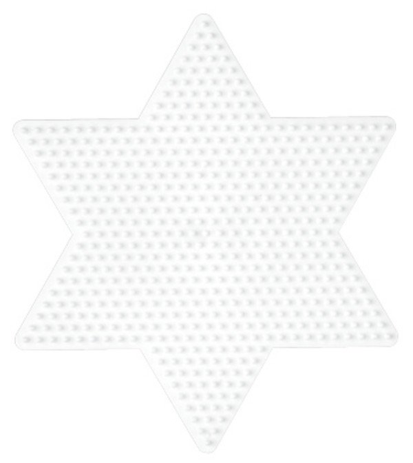 Hama 269 - Duża biała gwiazda - podkładka do koralików Hama Midi