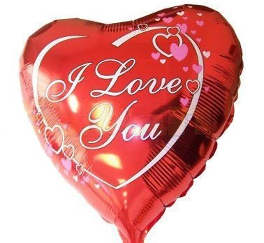 Balon foliowy SERCE - I Love You - na walentynki - 45 cm