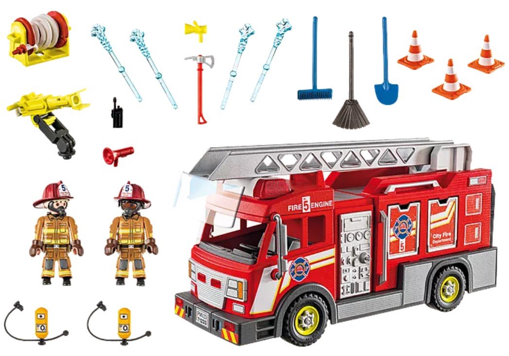 Playmobil 71233 - Samochód strażacki z figurkami strażaków - Światło i dźwięk