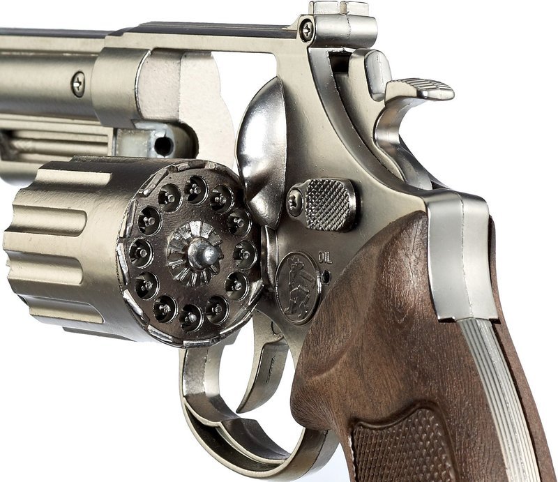 Gonher 6067/0 - Duży metalowy pistolet na kapiszony