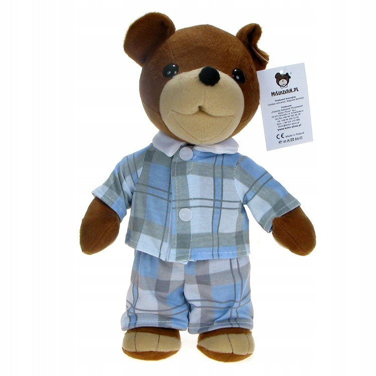 Miś uszatek w piżamce, oryginalna maskotka, 30 cm